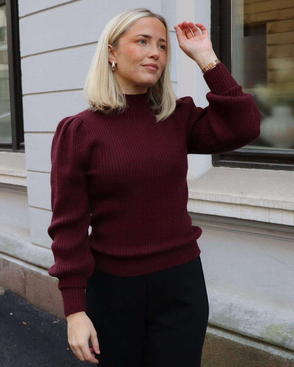 ONLY Genser Katia L/S Highneck Pull - Fig