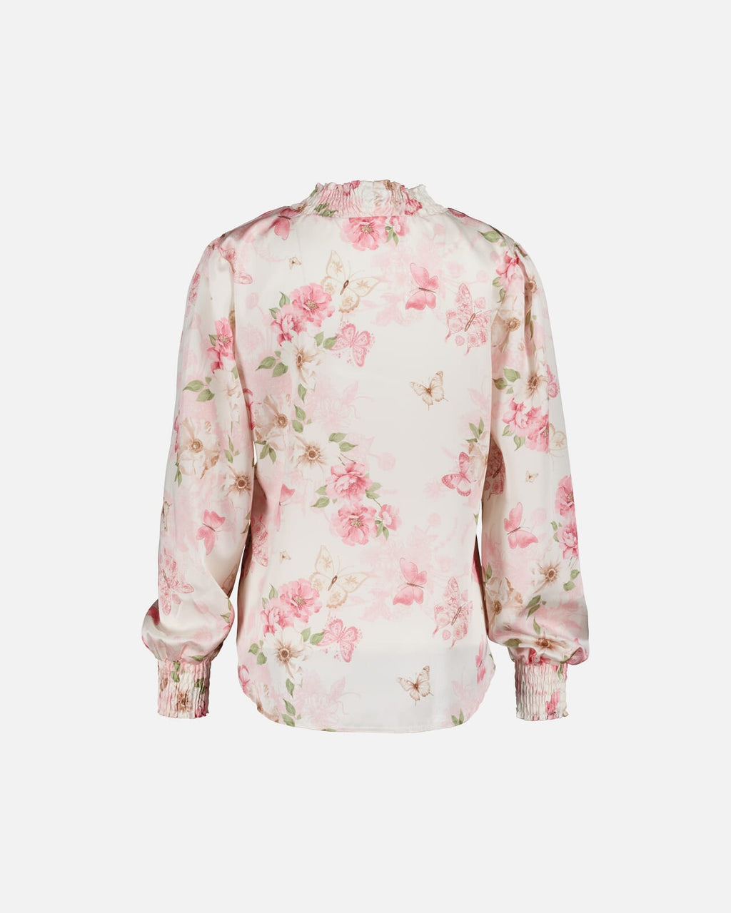 FLOYD Bluse Juliet Butterfly - Offwhite/ Light Pink