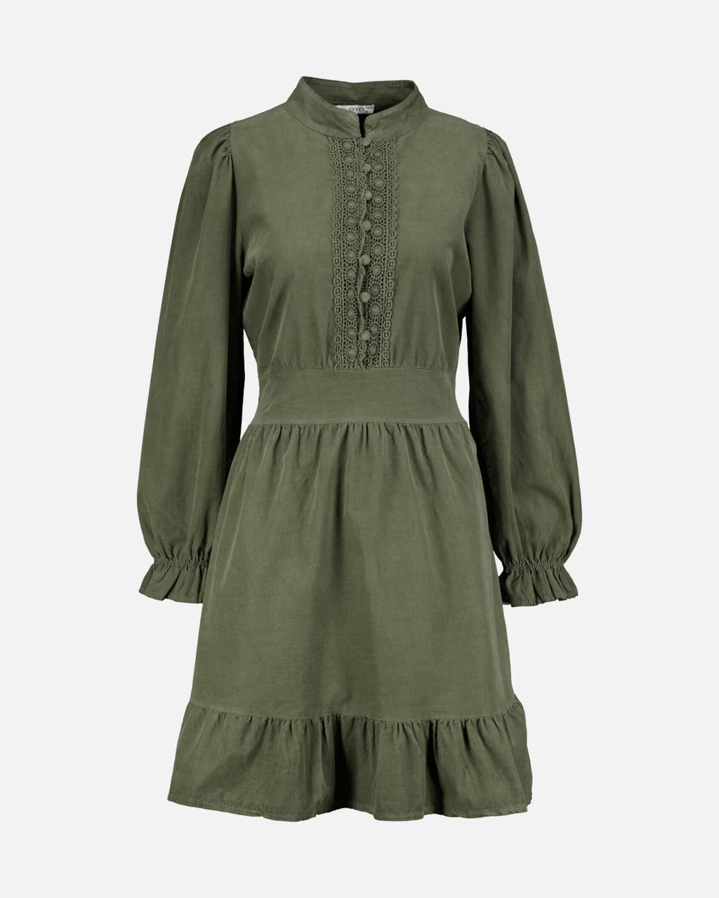 FLOYD Kjole Janne Babycord - Army Green