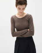 InWear Topp Fang Ull LS - Brown Melange