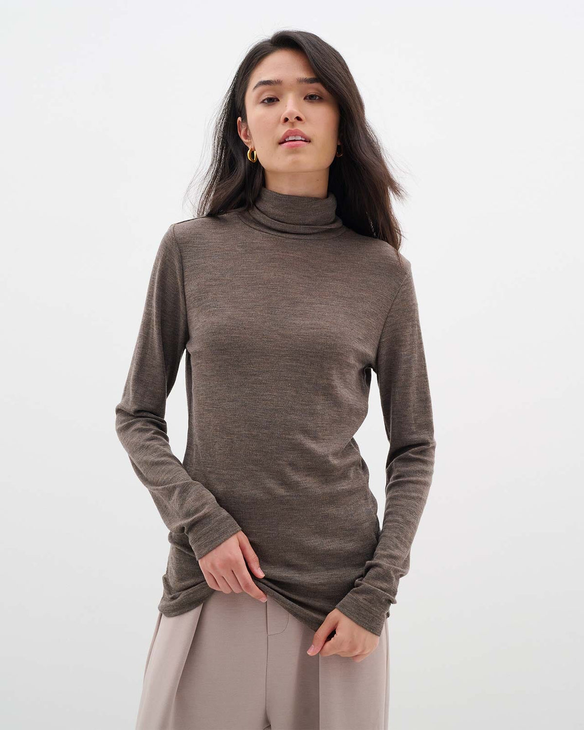 InWear Pologenser Fang Ull - Brown Melange