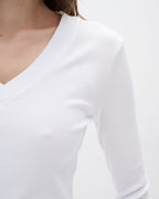 InWear Topp Dagna V-neck LS - Pure White