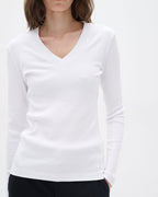 InWear Topp Dagna V-neck LS - Pure White