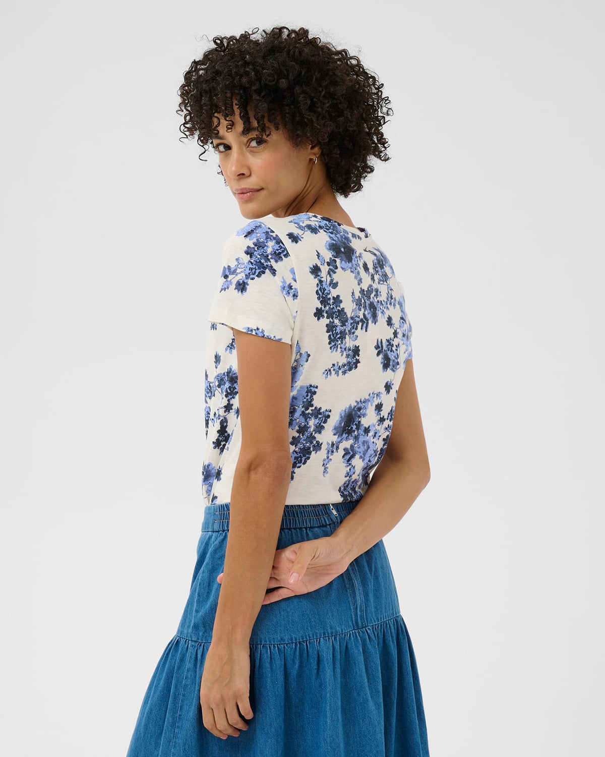 Part Two T-skjorte Gesinas TS - Blue Shadow Flower