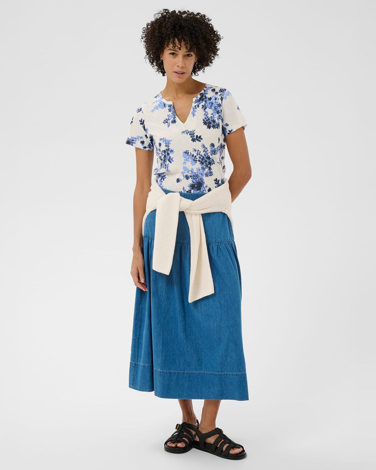 Part Two T-skjorte Gesinas TS - Blue Shadow Flower