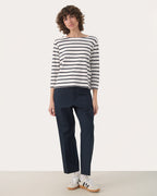 PART TWO Topp Nela TS - Dark Navy Stripe