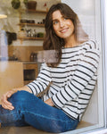 PART TWO Topp Nela TS - Dark Navy Stripe