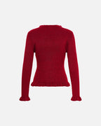 PART TWO Genser Dounia Pullover - Biking Red with Lurex