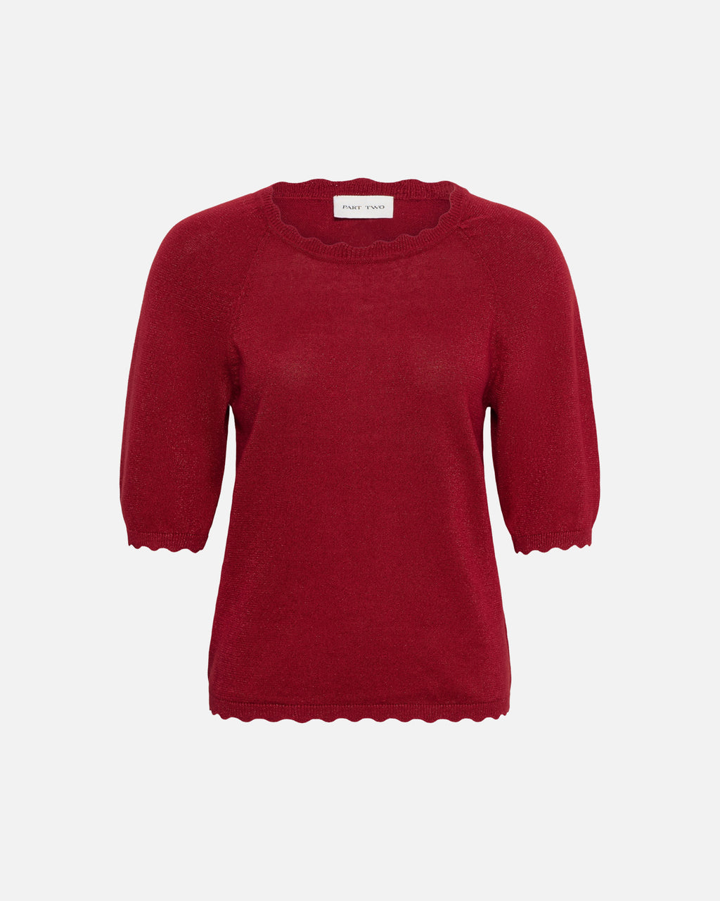 PART TWO Topp Dot Pullover - Biking Red with lurex