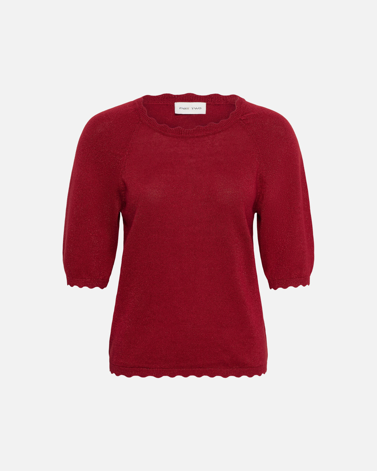 PART TWO Topp Dot Pullover - Biking Red with lurex