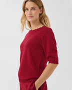 PART TWO Topp Dot Pullover - Biking Red with lurex