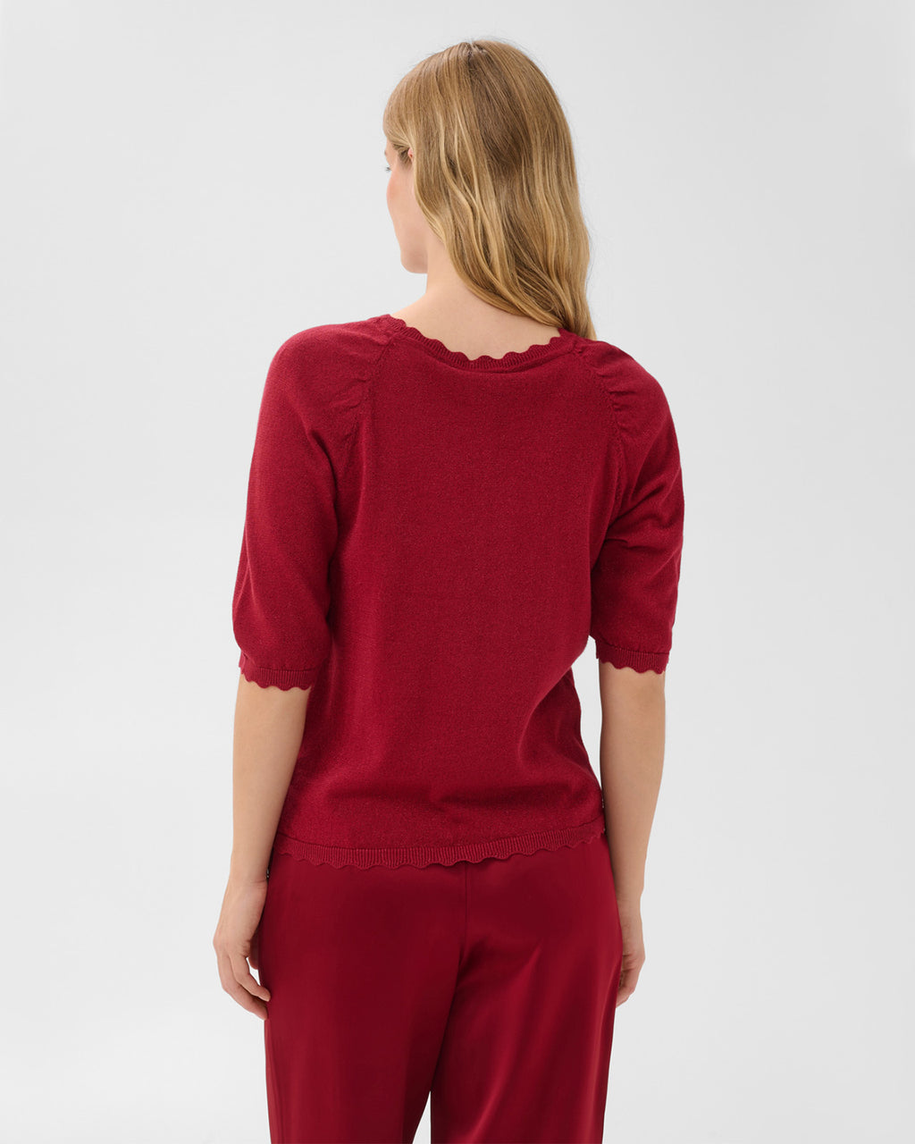 PART TWO Topp Dot Pullover - Biking Red with lurex