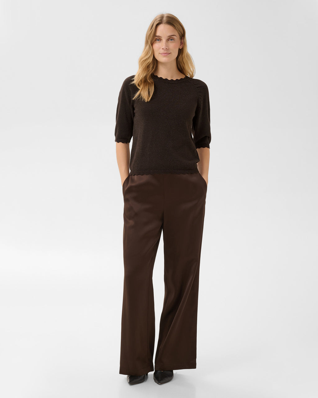 PART TWO Topp Dot Pullover - Mole with lurex