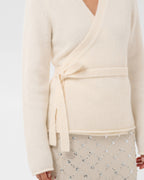 PART TWO Strikket Cardigan Dumitra - Eggnog