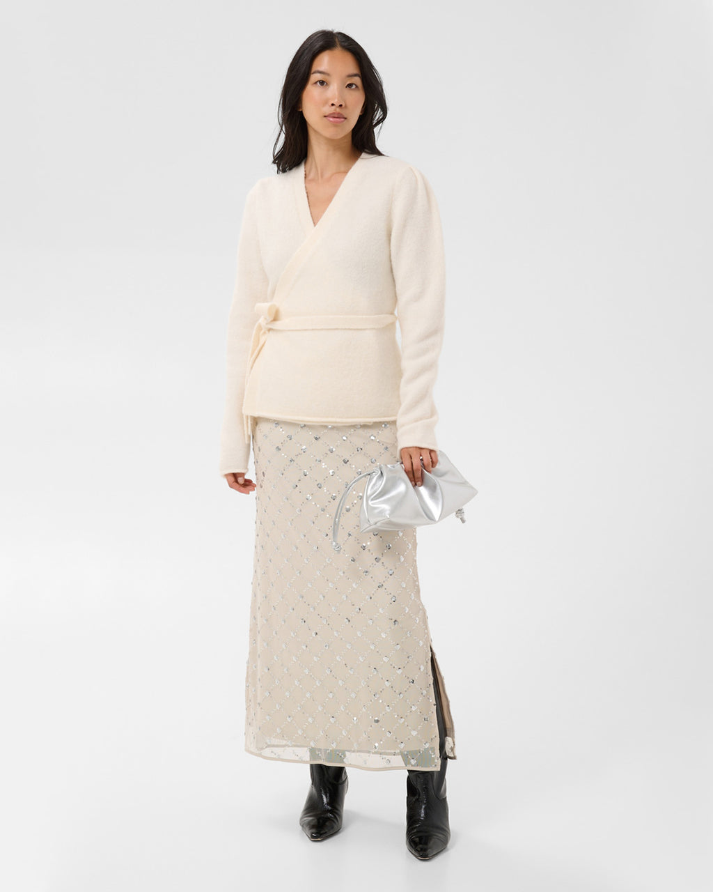 PART TWO Strikket Cardigan Dumitra - Eggnog