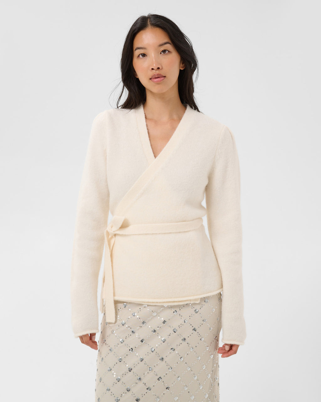 PART TWO Strikket Cardigan Dumitra - Eggnog