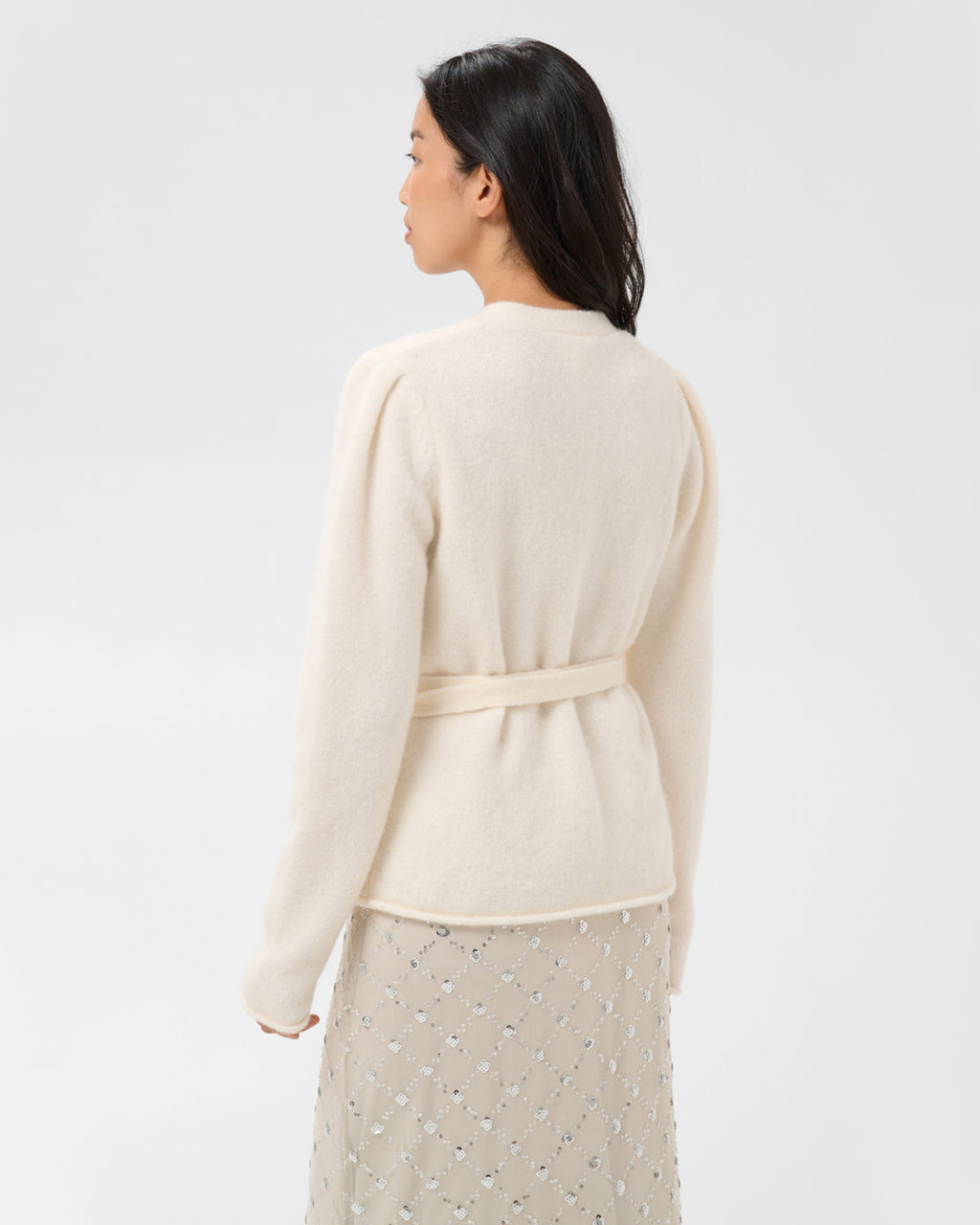 PART TWO Strikket Cardigan Dumitra - Eggnog