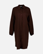FLOYD Skjortekjole Lilo Uni - Dark Brown
