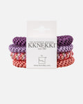 KKNEKKI by Bon Dep Hårstrikk Bundle 4 - 4pk -Pomerant/ Raspberry Mix/ Lavendel/ Grape