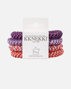 KKNEKKI by Bon Dep Hårstrikk Bundle 4 - 4pk -Pomerant/ Raspberry Mix/ Lavendel/ Grape