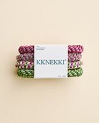 KKNEKKI Hårstrikk Bundle 66 - Green/ Red