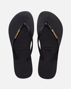 Havaianas Flip Flop Hav. Slim Logo - Metallic Black/ Golden