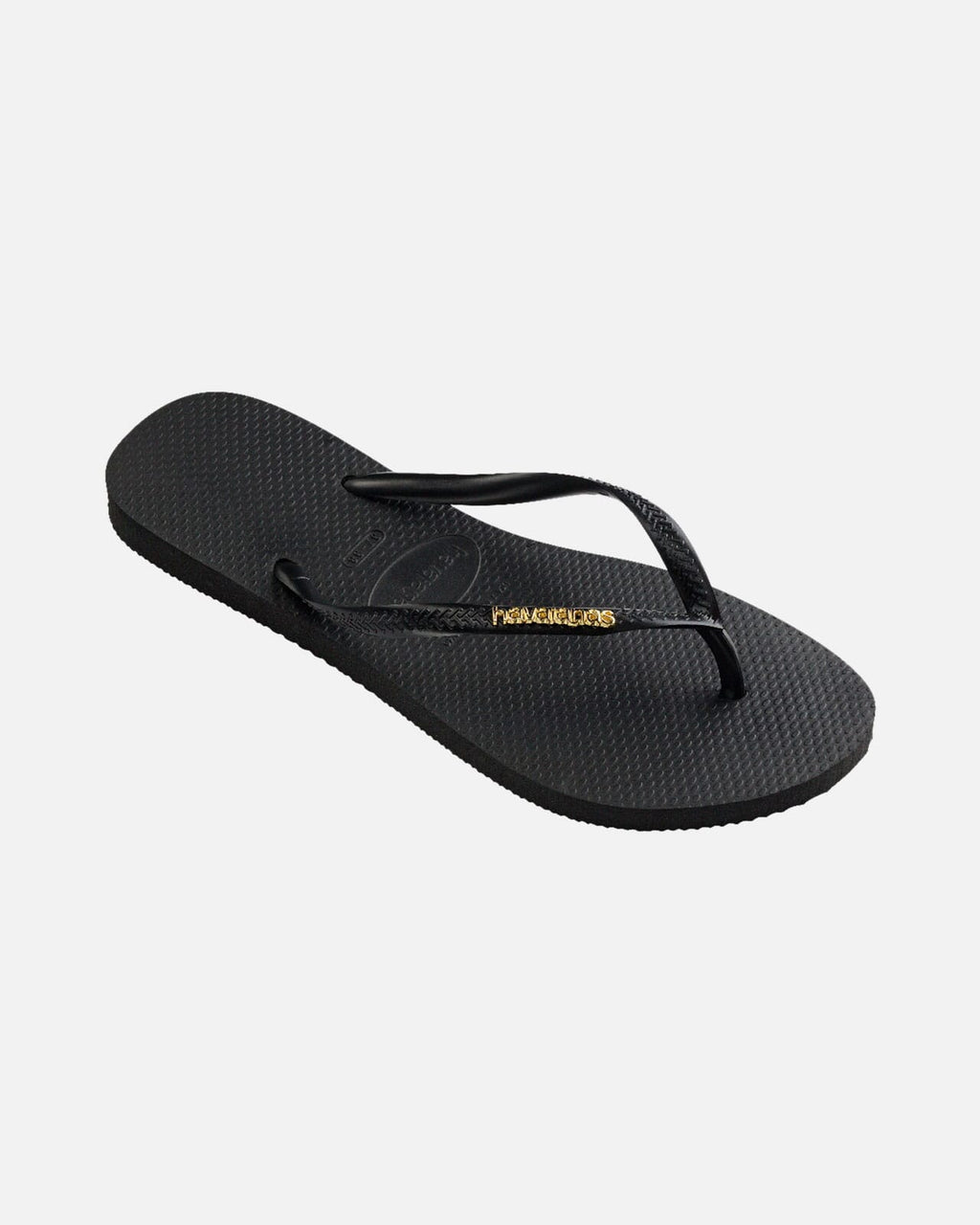 Havaianas Flip Flop Hav. Slim Logo - Metallic Black/ Golden