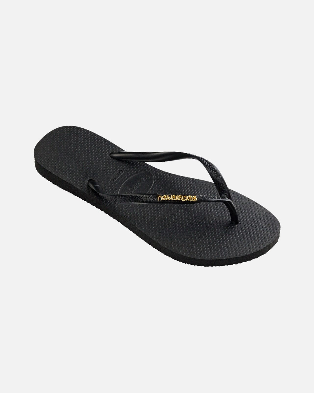 Havaianas Flip Flop Hav. Slim Logo - Metallic Black/ Golden