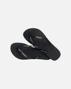 Havaianas Flip Flop Hav. Slim Logo - Metallic Black/ Golden