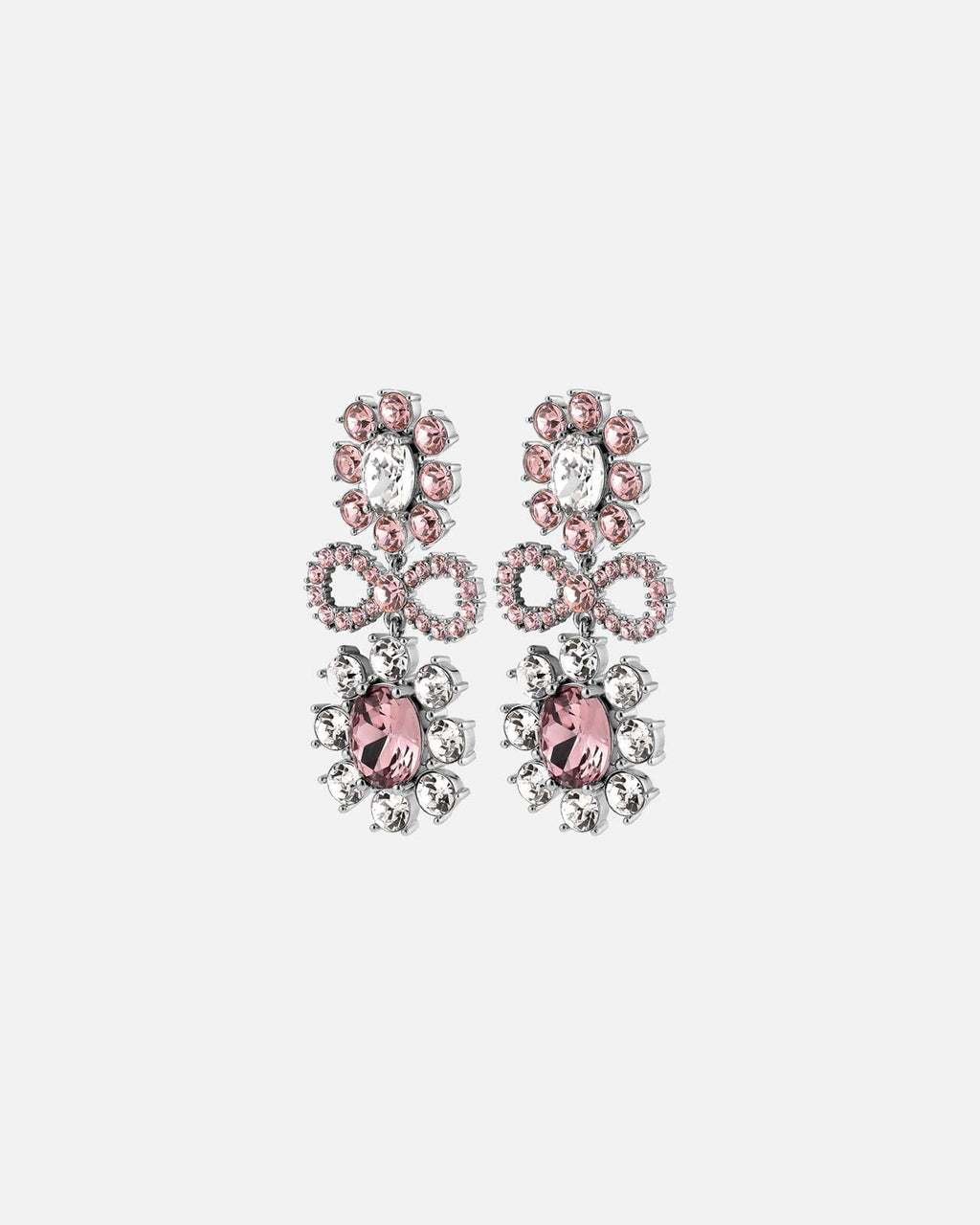 DYRBERG/KERN Øredobber Lillian - Silver/ Rose/ Crystal