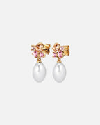 DYRBERG/KERN Øredobber Petun Rose - Gold/ Rose/ White Pearl