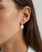 DYRBERG/KERN Øredobber Petun Rose - Gold/ Rose/ White Pearl