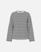 PIECES Topp Sadie LS Top - Cloud Dancer/ Black