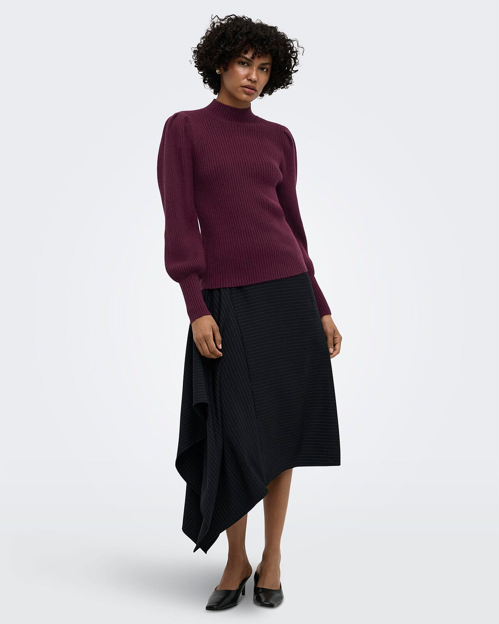 ONLY Genser Katia L/S Highneck Pull - Fig