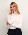 KAFFE Pologenser Roll Neck - Chalk