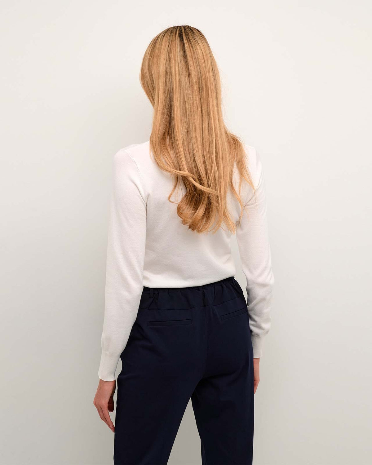 KAFFE Pologenser Roll Neck - Chalk