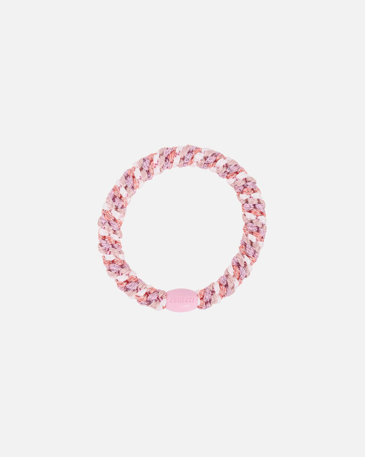KKNEKKI by Bon Dep Hårstrikk Mix - Dusty Rose/ Pink glitter