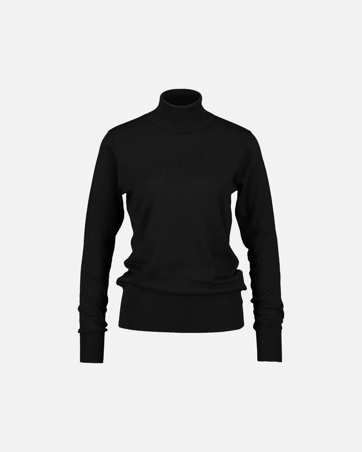 KAFFE Pologenser Roll Neck - Black Deep
