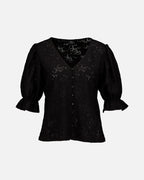 JDY TOPP Jakobe 2/4 Lace Top - Black