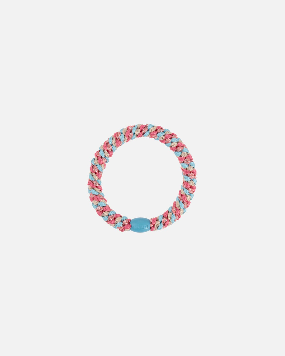 KKNEKKI by Bon Dep Hårstrikk Mix 57567 - Turquoise/ Coral/ Glitter