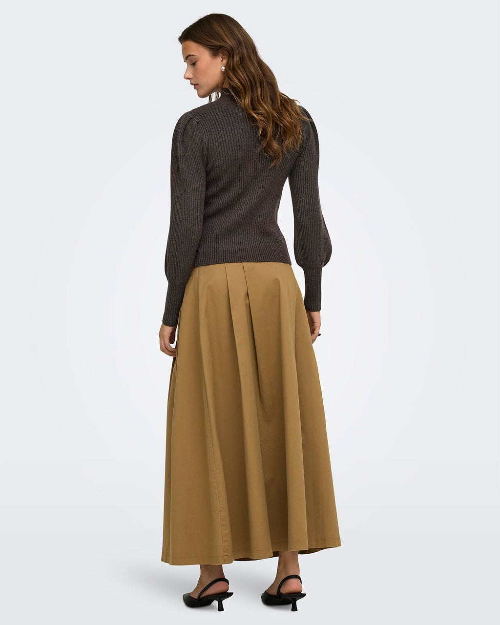 ONLY Genser Katia L/S Highneck Pull - Chocolate Torte