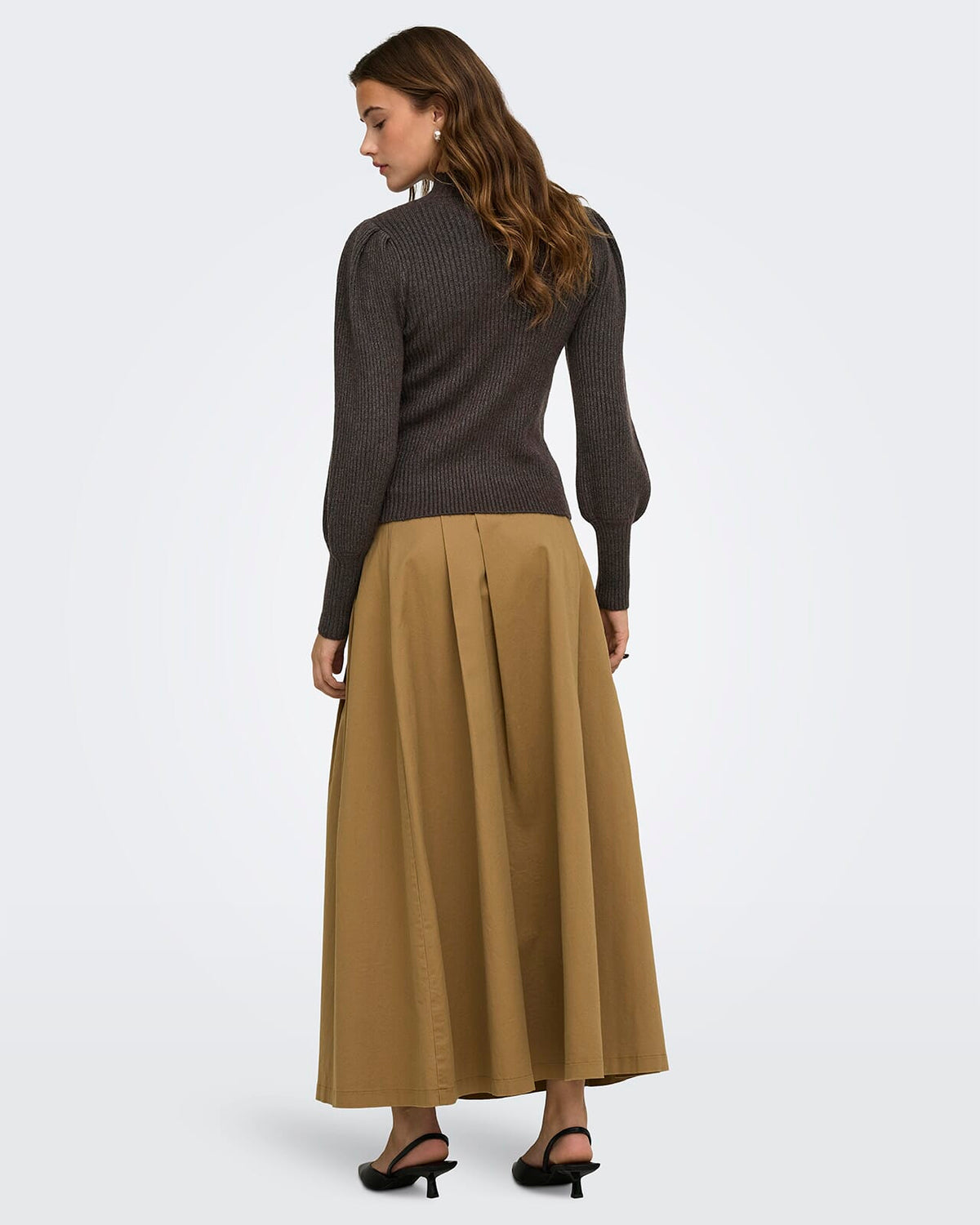 ONLY Genser Katia L/S Highneck Pull - Chocolate Torte