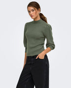 ONLY Genser Katia L/S Highneck Pull - Kambaba/ Melange