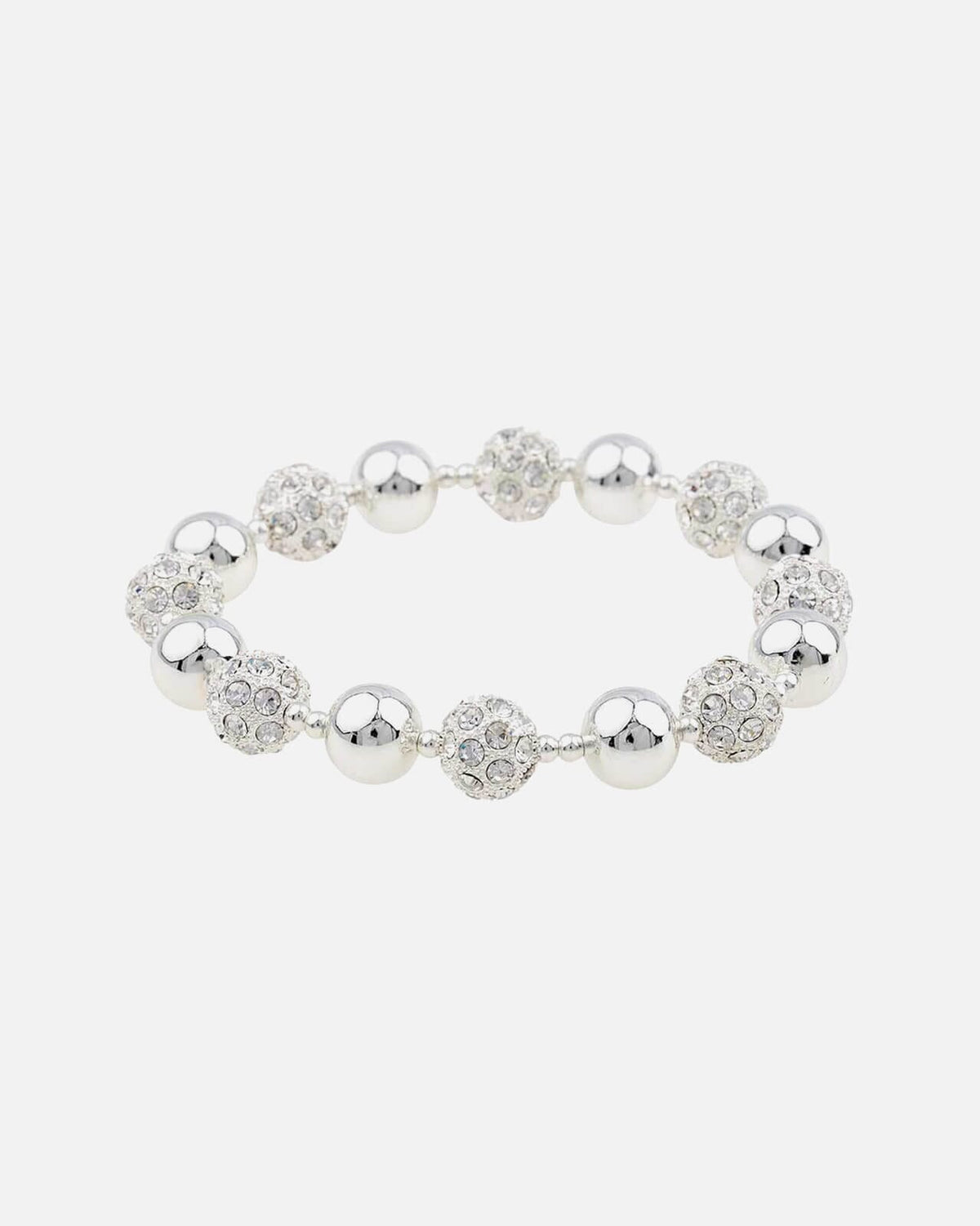 Snö of Sweden Armbånd Mysk Elastic - Silver/ Clear