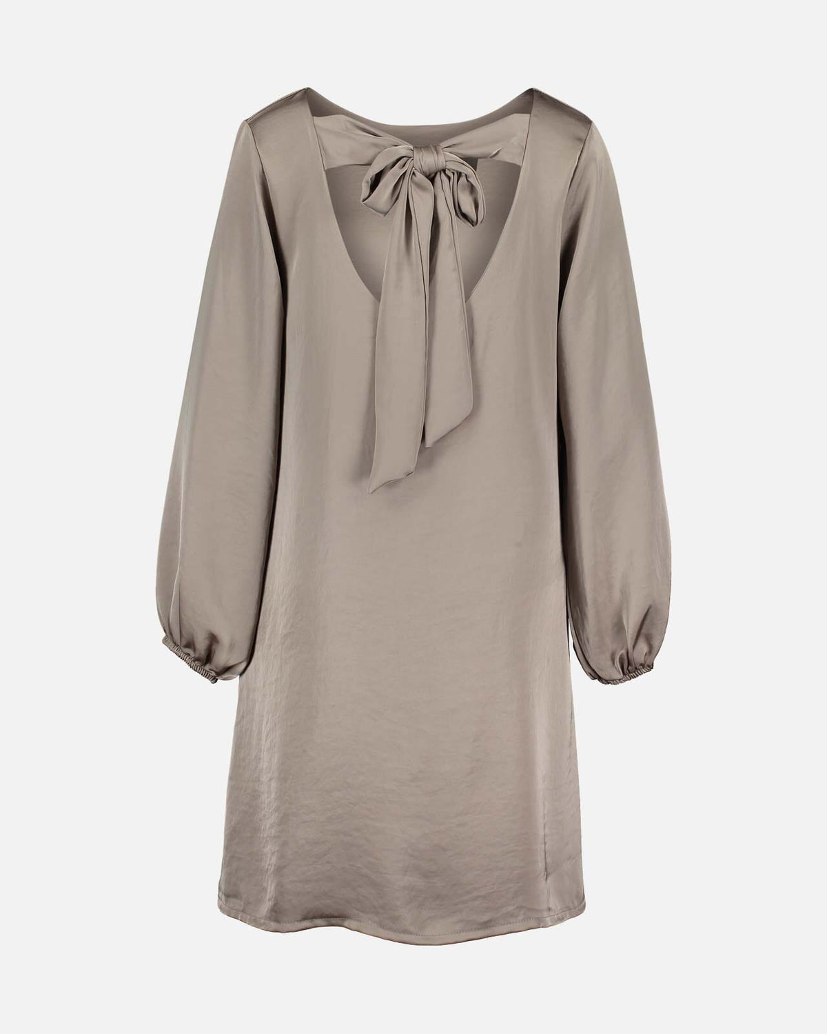 FLOYD Kjole Jennifer Uni Satin - Light Taupe