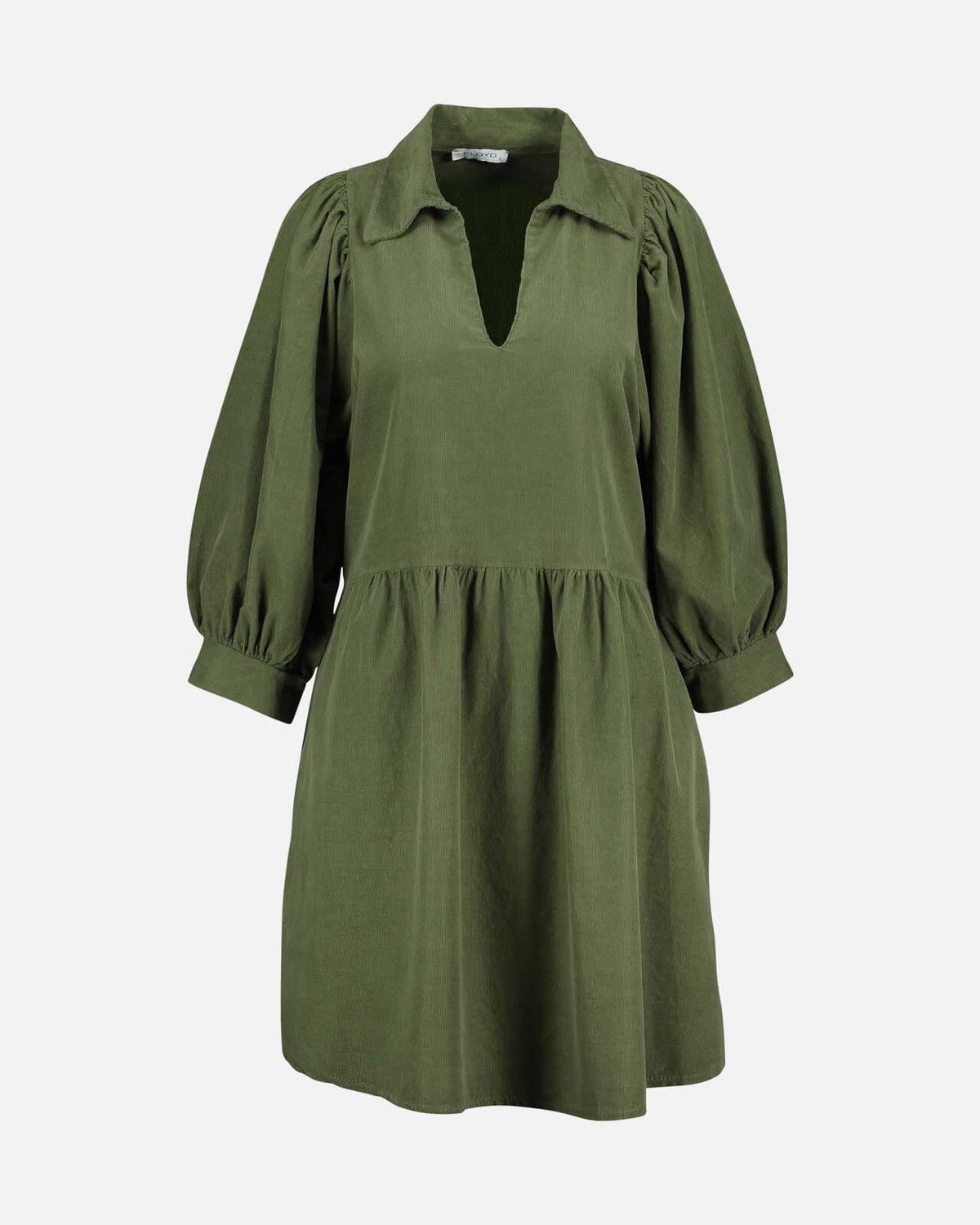 FLOYD Kjole Larina Babycord - Army Green