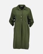 FLOYD Skjortekjole Randi Babycord - Army Green
