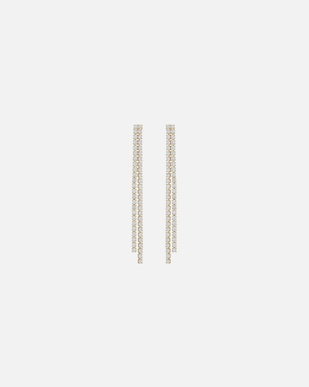 Snö of Sweden Øredobber Siri Stone Tassle Ear - Gold/ Clear