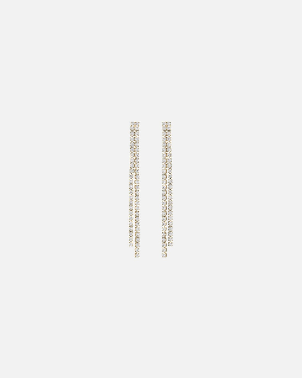Snö of Sweden Øredobber Siri Stone Tassle Ear - Gold/ Clear