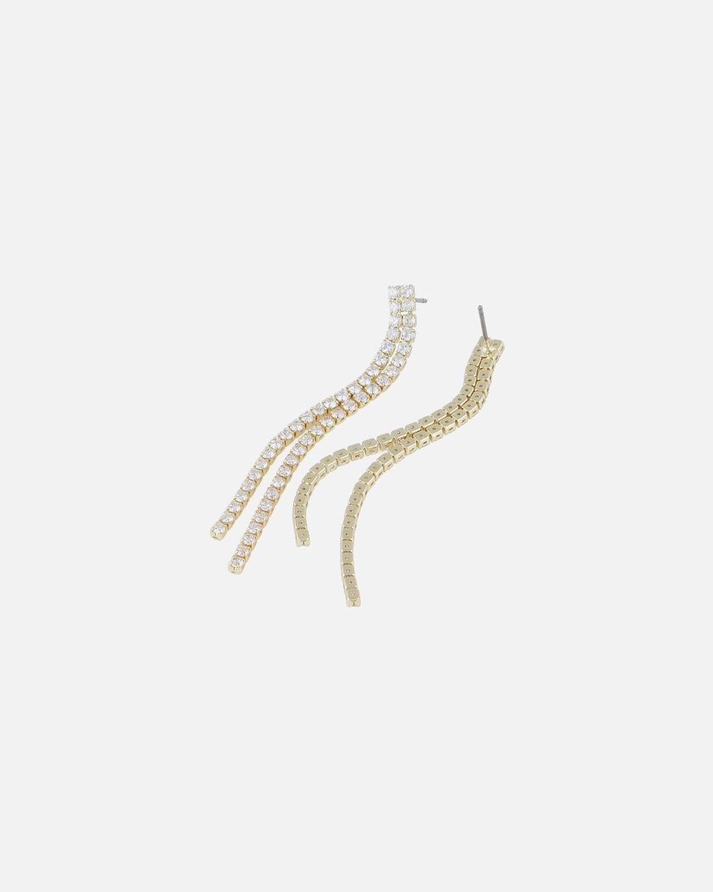 Snö of Sweden Øredobber Siri Stone Tassle Ear - Gold/ Clear